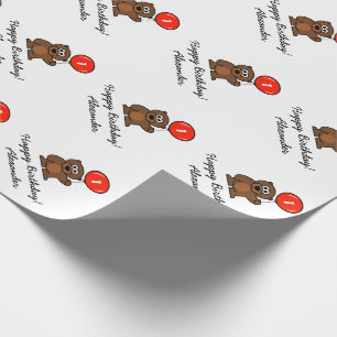 Cadeau Papier d'emballage personnalisé 1er anniversaire 