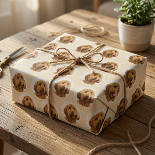 Cadeau Papier d'emballage personnalisé au visage de l'ani