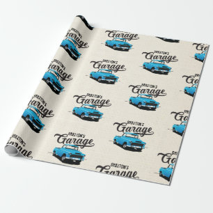 Cadeau Papier d'emballage personnalisé camion vintage ble