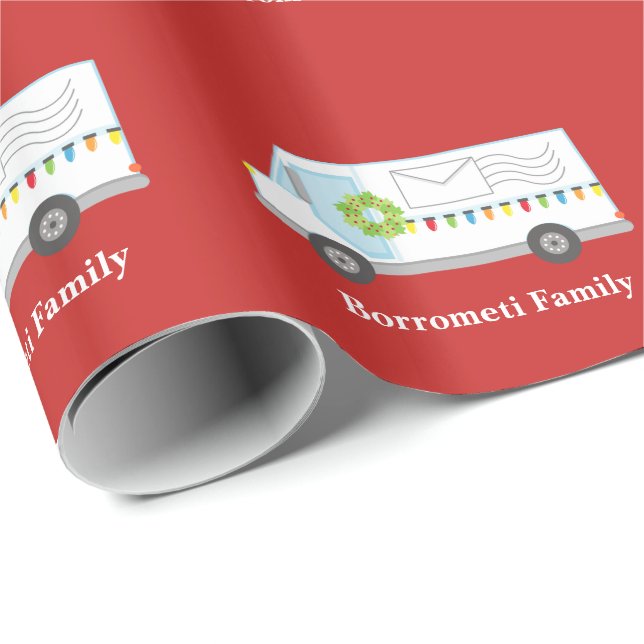 Cadeau Papier d'emballage personnalisé de camion de (Coin rond)