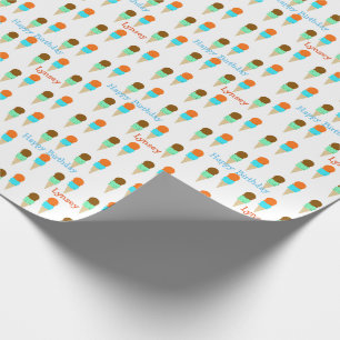 Cadeau Papier d'emballage personnalisé de cornets de