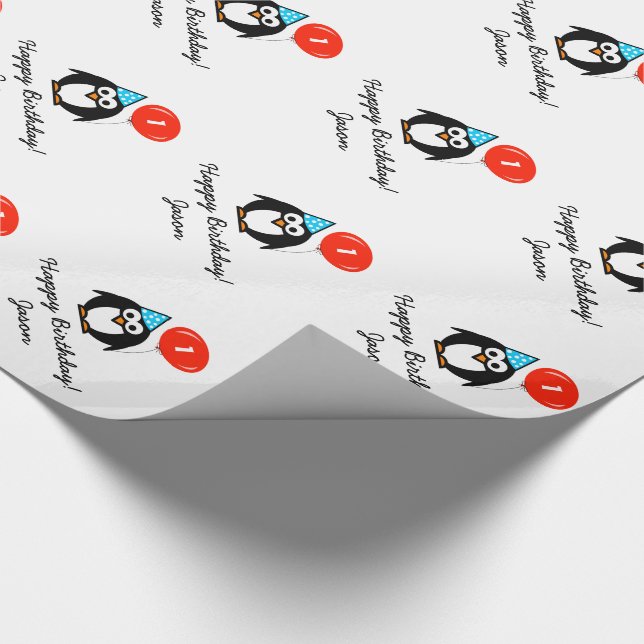 Cadeau Papier d'emballage personnalisé de ęr pingouin (Coin)