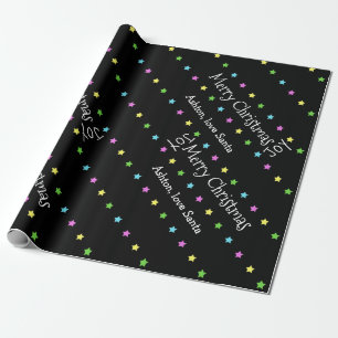 Cadeau Papier d'emballage personnalisé d'étoiles de No