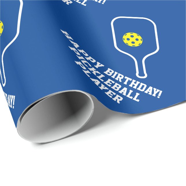 Cadeau Papier d'emballage personnalisé du joueur de tenni (Coin rond)