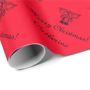 Cadeau Papier d'emballage personnalisé par rouge de