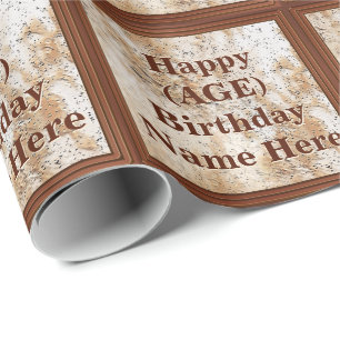 Cadeau Papier d'emballage personnalisé pour anniversaire 