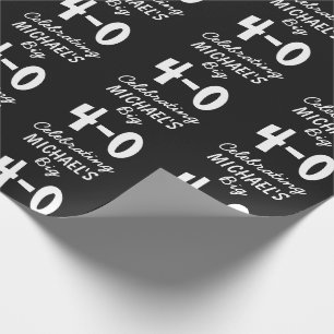 Cadeau Papier d'emballage personnalisé pour les 40 ans