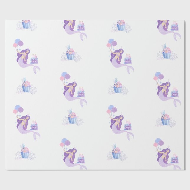 Cadeau Papier d'emballage Petite Sirène (Plat)