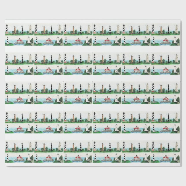 Cadeau PAPIER D'EMBALLAGE PHares OBX (Plat)