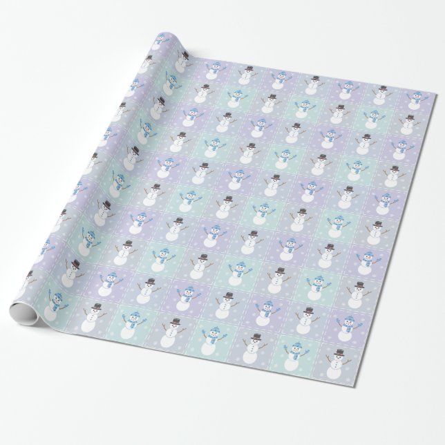 Cadeau Papier d'emballage plaid d'hiver (Déroulé)