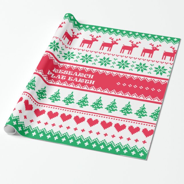 Cadeau Papier d'emballage PLAT de cadeaux de Noël de la (Déroulé)