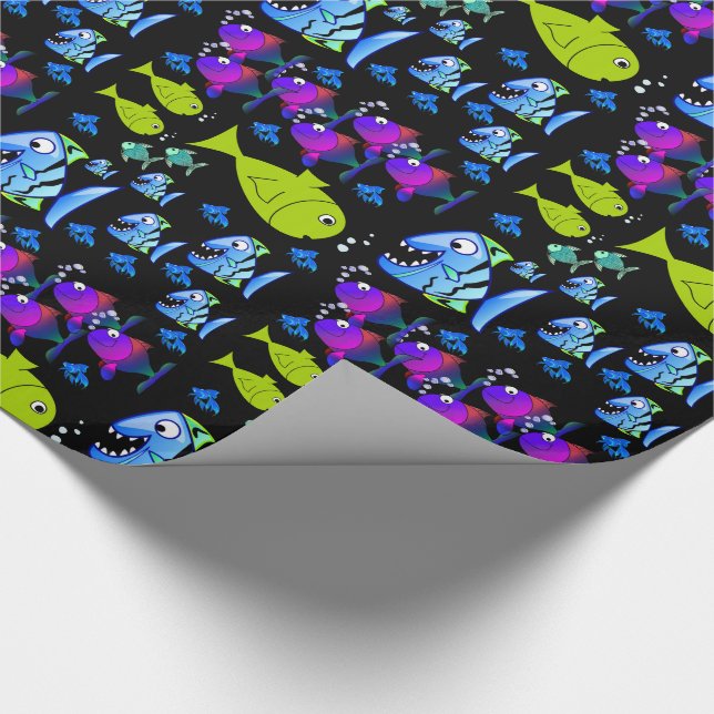 Cadeau Papier d'emballage Poisson (Coin)
