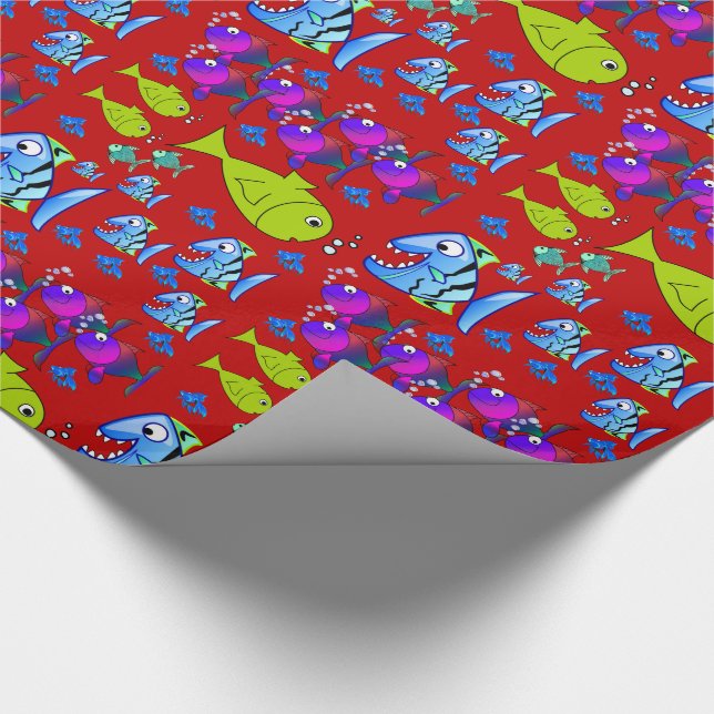 Cadeau Papier d'emballage Poisson (Coin)