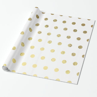 Cadeau Papier d'emballage PolkaDot à huile d'or