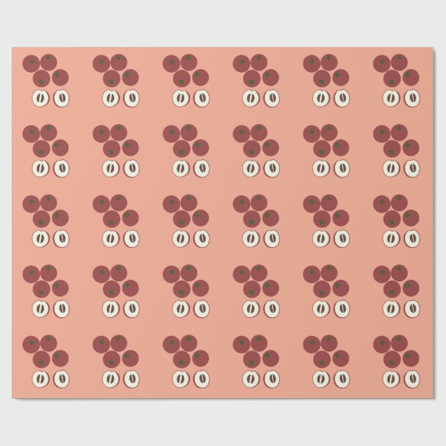 Cadeau Papier d'emballage pomme velours (Plat)
