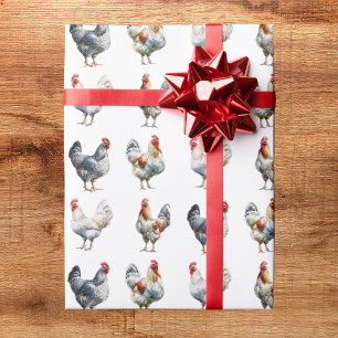 Cadeau Papier d'emballage Poule Poney
