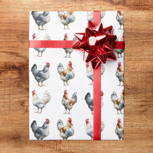 Cadeau Papier d'emballage Poule Poney (Créateur téléchargé)