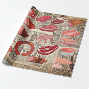 Cadeau papier d'emballage pour amoureux de saucisse