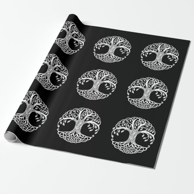 Cadeau papier d'emballage pour arbre céleste (Déroulé)