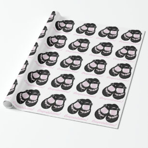 Cadeau Papier d'emballage pour Baby Shower Chaussures Béb