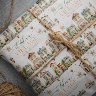Cadeau Papier d'emballage pour Baby Shower « Il faut tout