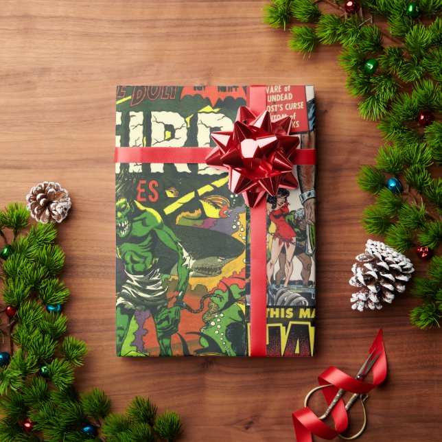 Cadeau Papier d'emballage pour bandes dessinées HORROR pr (Cadeau de vacances)