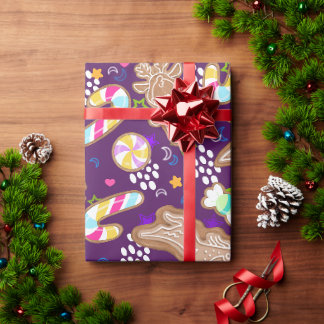 Cadeau Papier d'emballage pour Biscuit de Noël au Gingemb
