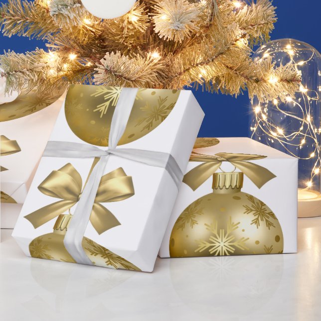 Cadeau Papier d'emballage pour boule de Noël flocon de ne (Vacances)