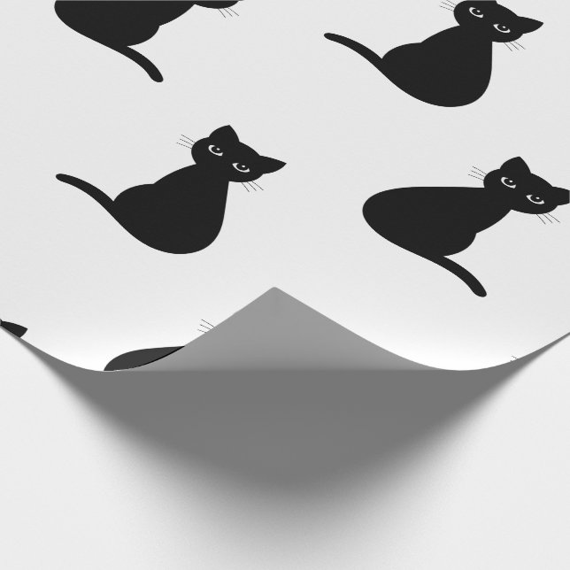 Cadeau Papier d'emballage pour chats noirs (Coin)