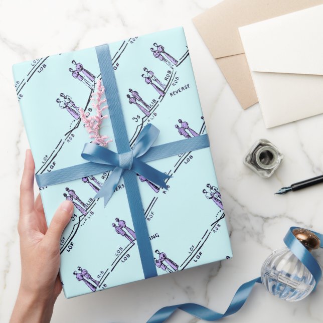 Cadeau Papier d'emballage pour cours de danse (Bleu) (Cadeaux)