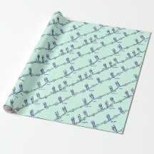 Papier d'emballage pour cours de danse (Vert)