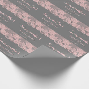 Cadeau Papier d'emballage pour douche de mariée en dentel