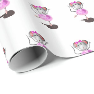 Cadeau Papier d'emballage pour enfants avec souris baller