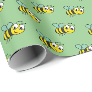 Cadeau Papier d'emballage pour enfants thème abeille bour