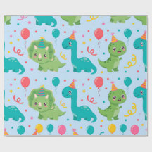 Papier d'emballage pour fête de dinosaures bébé