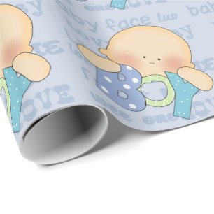 Cadeau papier d'emballage pour garçon baby shower