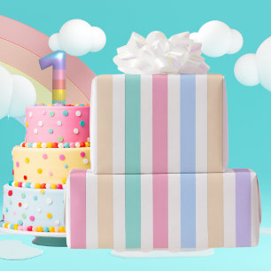 Cadeau Papier d'emballage pour le premier anniversaire Pa