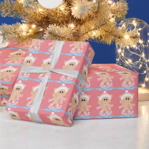 Cadeau Papier d'emballage pour patinage sur glace de coch