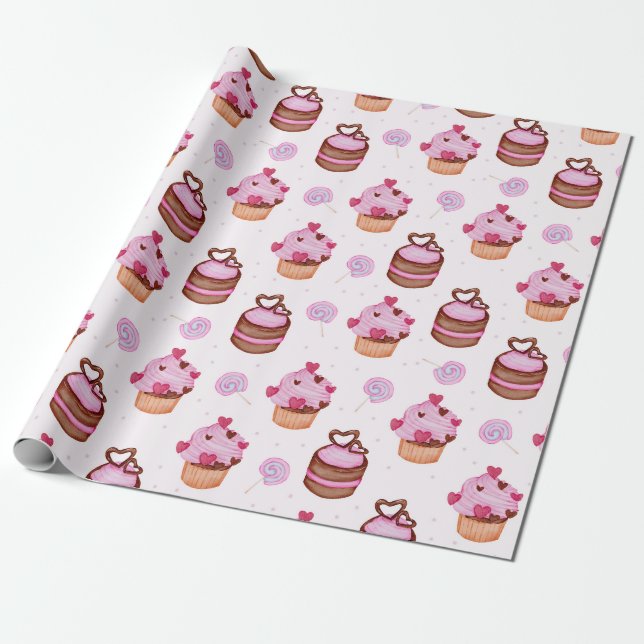 Cadeau Papier d'emballage pour pâtisseries (Déroulé)