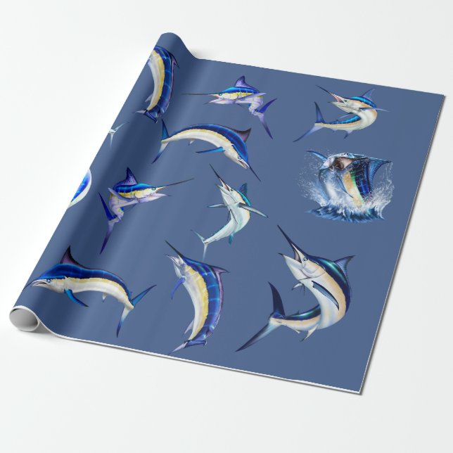 Cadeau Papier d'emballage pour poisson-bouteille (Déroulé)