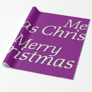 Cadeau Papier d'emballage pourpre riche de Joyeux Noël