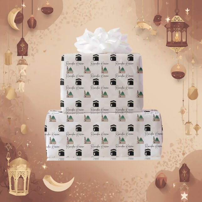 Cadeau Papier d'emballage Ramadan Kareem – Kaaba & Masjid (Créateur téléchargé)