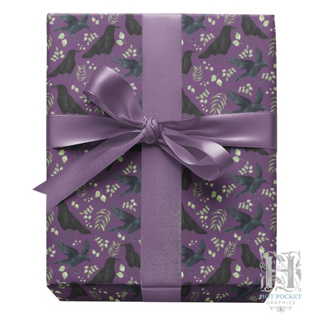 Cadeau Papier d'emballage Raven pourpre (Créateur téléchargé)
