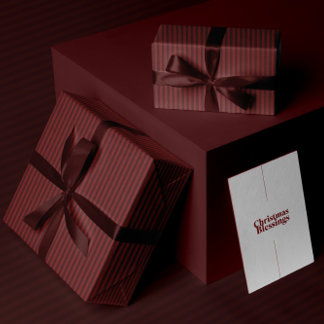 Cadeau Papier d'emballage rayé Bourgogne