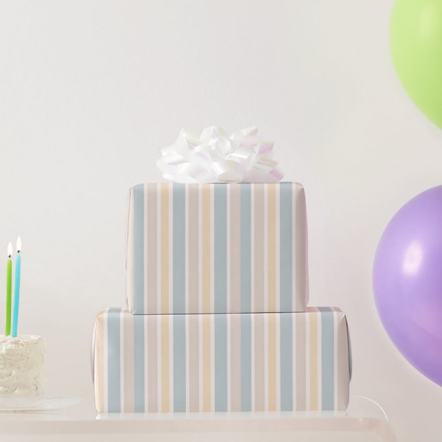 Cadeau Papier d'emballage Rayure Côtière des Hamptons (Cadeaux de fête)
