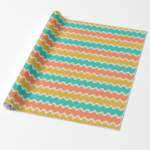 Papier d'emballage rayures moyennes chevron coloré