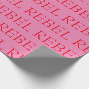 Cadeau Papier d'emballage - REBEL rose et rouge