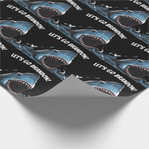 CADEAU PAPIER D'EMBALLAGE REQUIN ALLONS-Y BRANDON