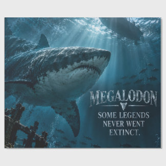 Cadeau Papier d'emballage requin Megalodon de haute mer