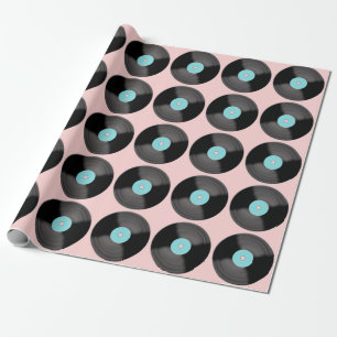 Cadeau Papier d'emballage Rétro Disques